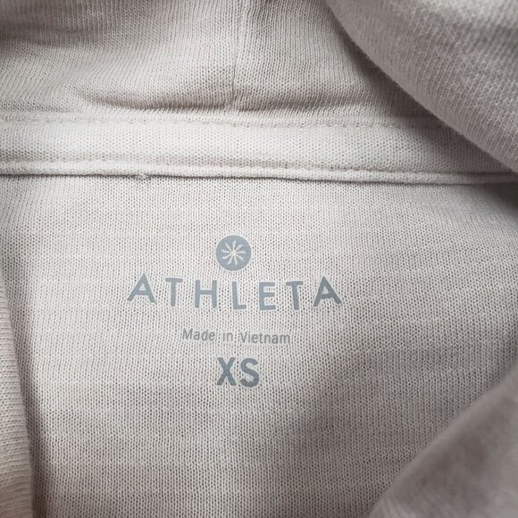 Athleta Eco Wash Turtleneck Sweatshirt Dress Womens XS Pullover Tunic - Picture 7 of 10